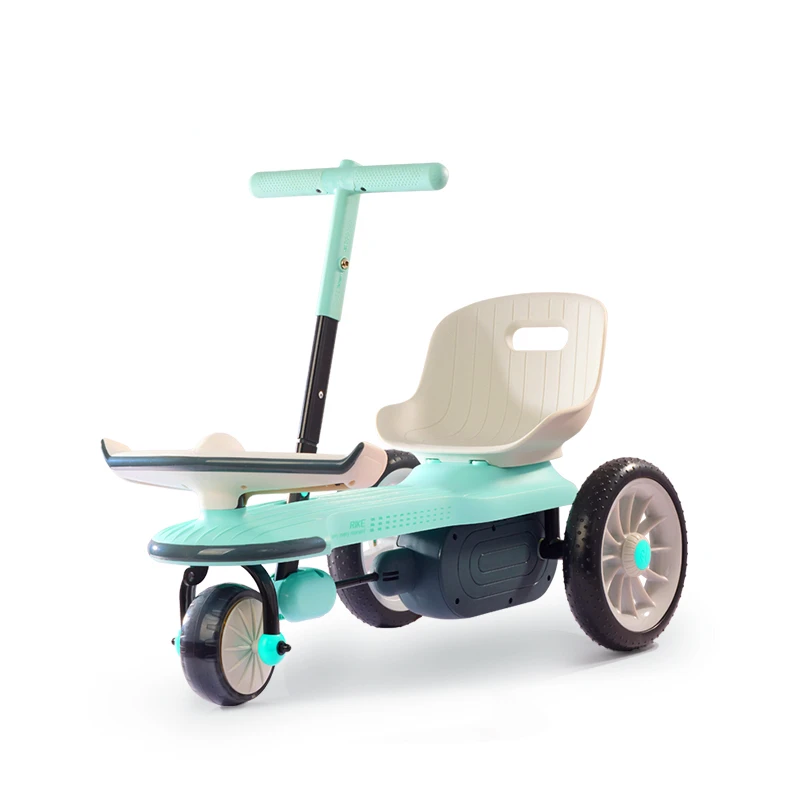 Children's Fitness Rowing Car,Hand-pulled Three-wheeled Bicycles,Can Sit on The Rocking Luminous Bicycle Toy Children's Tricycle