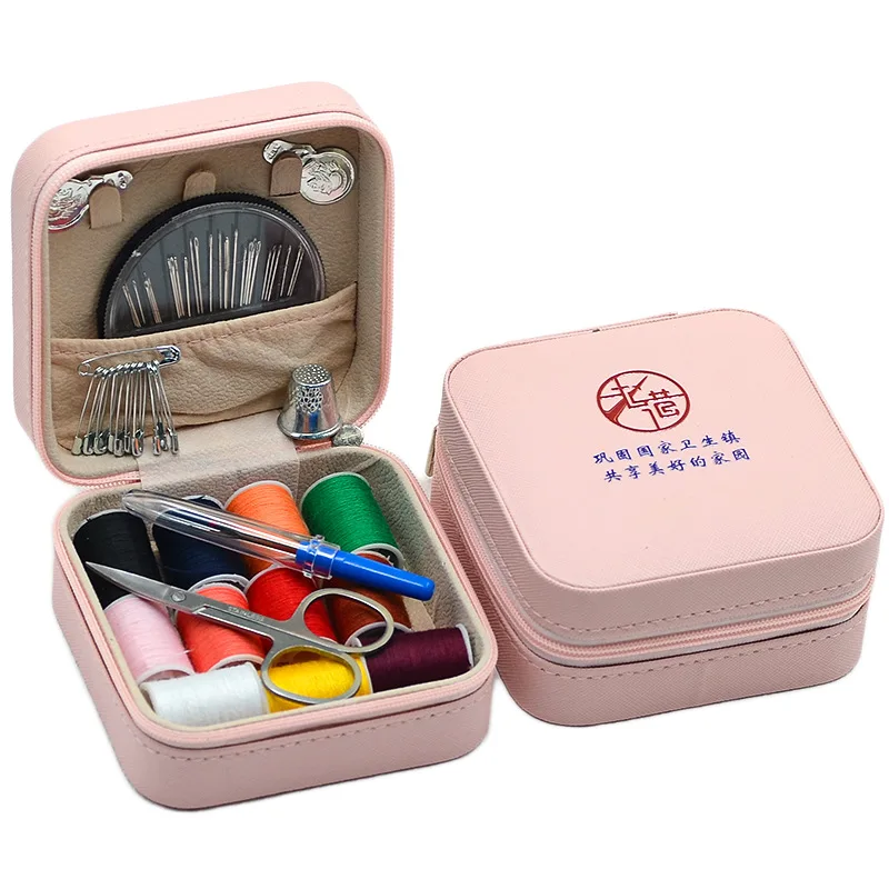 Multifunctional sewing kit with storage box for household use and student dormitory portable sewing kit