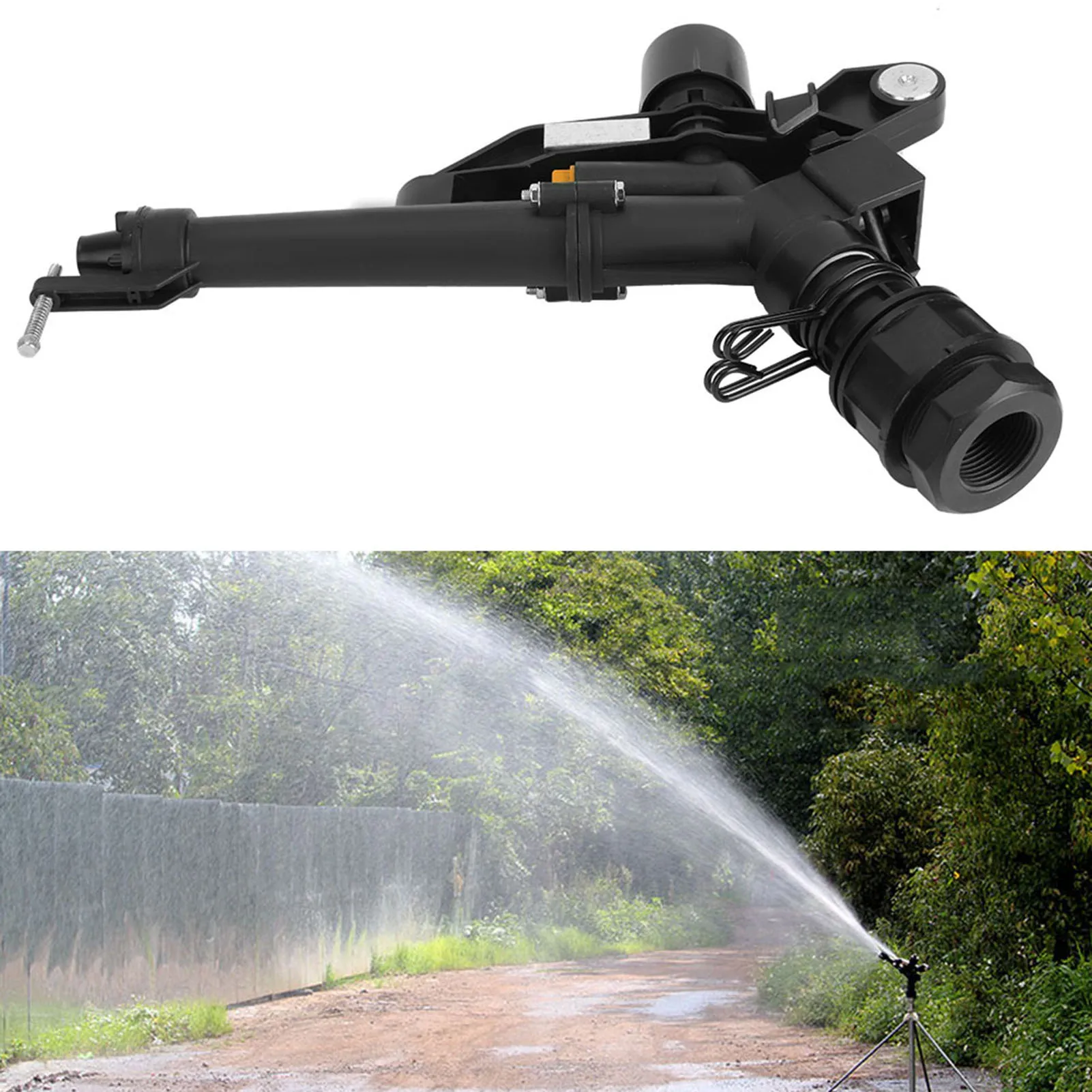 Garden Sprinkler Irrigation Sprinklers 1.5in to 1in DN25 Female Thread Adjustable 360 Degree Rotating Rocking Arm Sprinkler Farm Irrigation