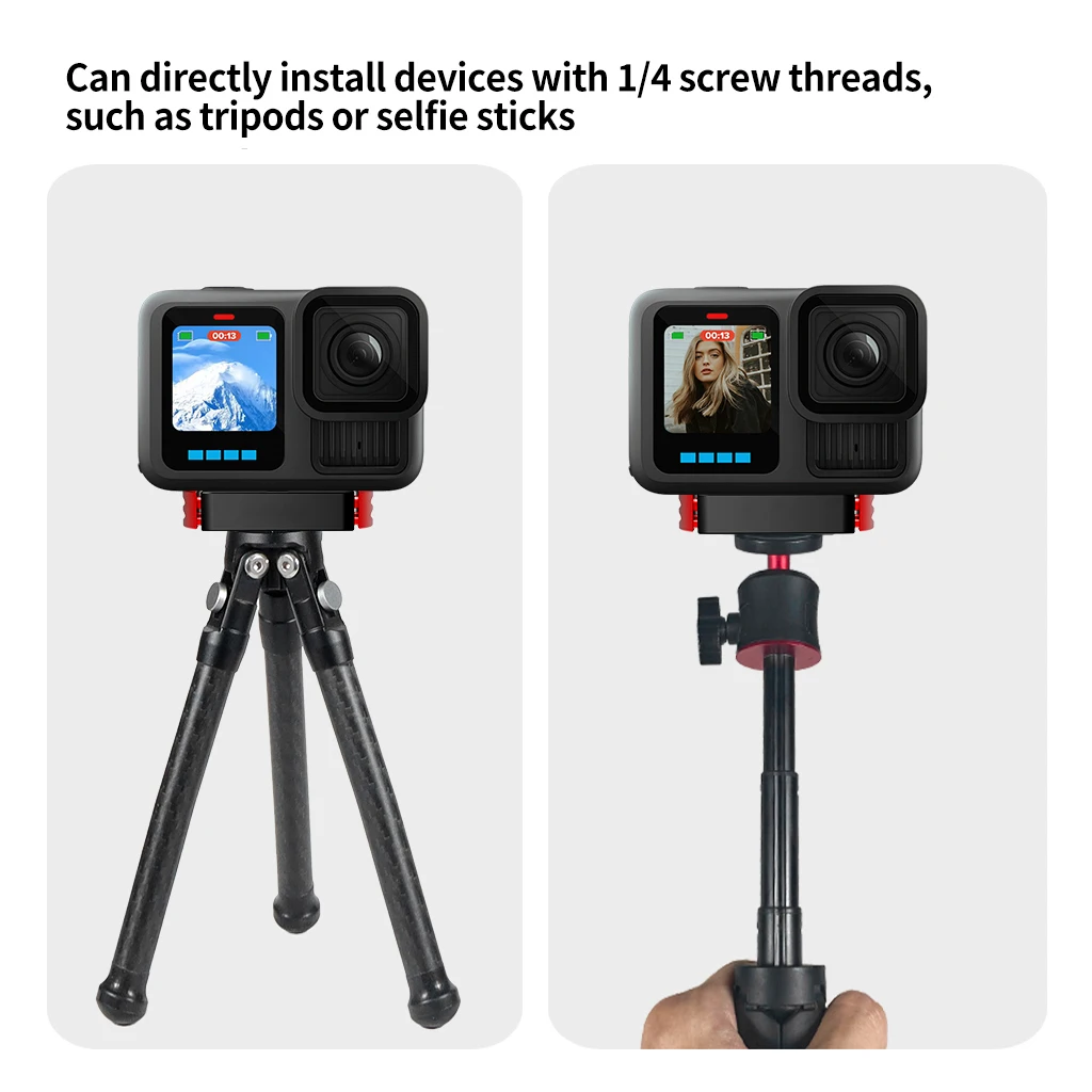 Mini Kugelkopf Adapter Halterung Action Kamera Stativ Halterung 1/4 "Loch Magnetische Saugbasis Quick Release Halterung für Gopro Hero 13 – Detail 4