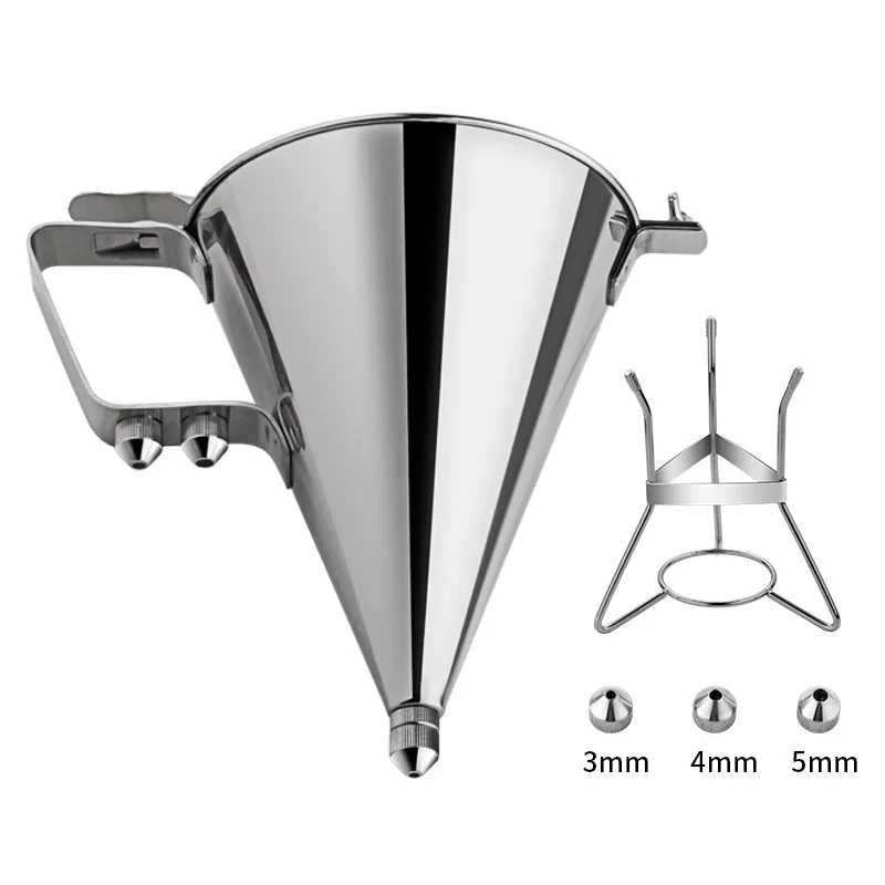 Octopus Meatball Funnel Batter Funnel Stainless Steel Batter Dispenser