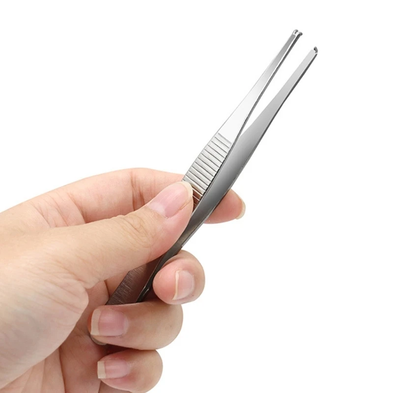 125mm Tissue Holding Forceps Surgical Home Tissue Tweezers Heat Resistant Dressing Forceps 10mm Width Lightweight