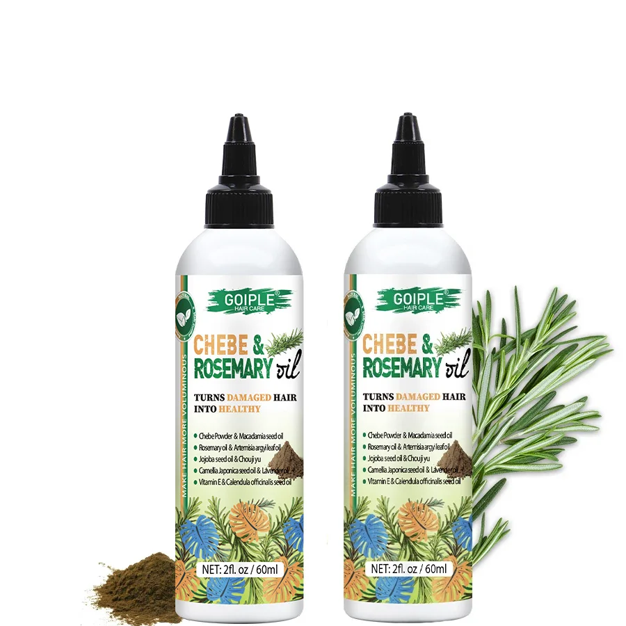 GOIPLE – huile essentielle de Chebe et de romarin, produit capillaire hydratant et nourrissant, favorise l'huile capillaire saine, après-shampooing lisse et brillant