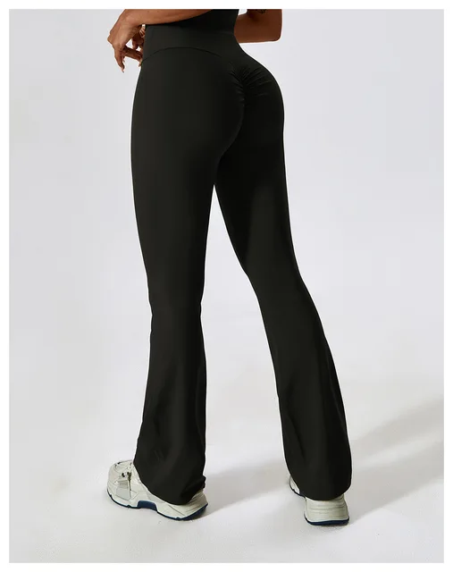 S-XL Women Gradient Flare Yoga Pant High Waist Wide Leg Squat Proof Gym  Legging Workout Sports Dance Trousers Active Wear Pants - AliExpress