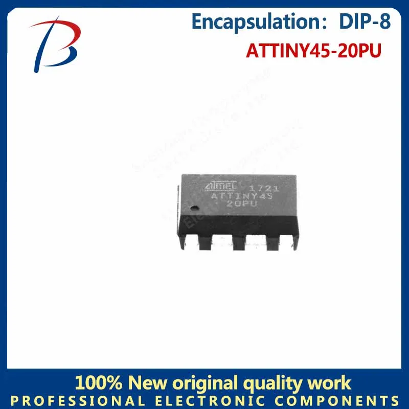 

5 шт., аналоговый полупроводниковый микроконтроллер ATTINY45-20PU посылка DIP-8 MCU