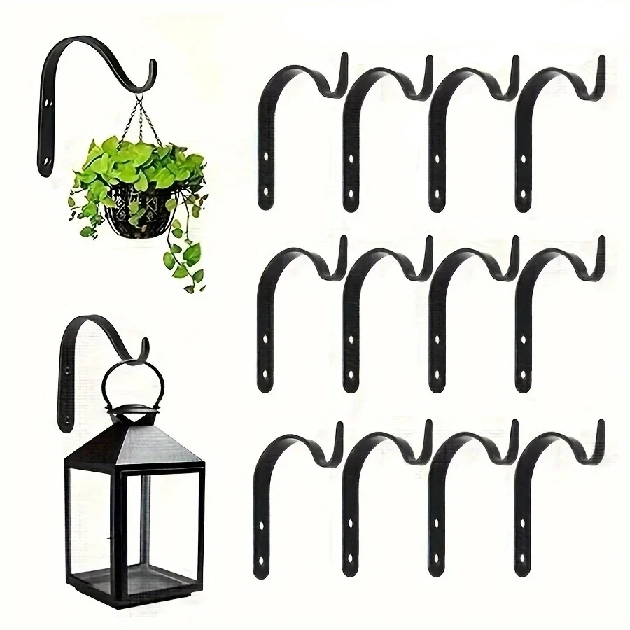 Wrought Iron Hooks Metal J-shaped for Home Improvement Painting Flower Baskets Clothes Accessories