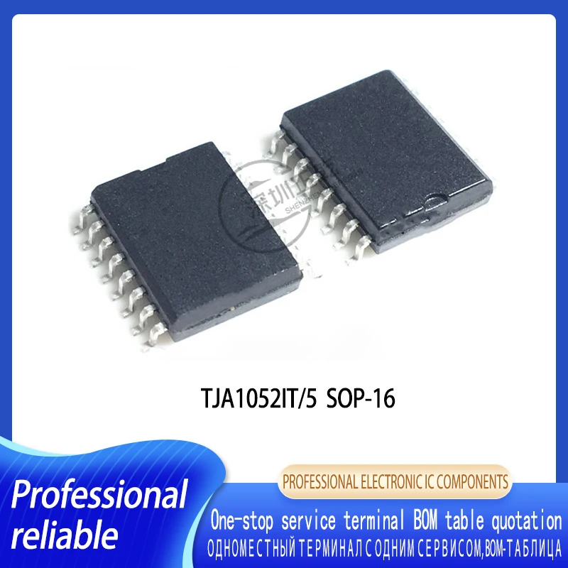 1-5PCS TJA1052 TJA1052I TJA1052IT/5 SOP-16 pin brand-new chip mount IC of CAN transceiver 5pcs sp3232eey sp3232eey l tr 3232ee transceiver rs 232 3 0v to 5 5v tssop 16 brand new authentic
