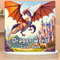 1 pc Cozy Family Dragon World Coloring Book 26 Sheets Relax & Soothing Designs Perfect Gift for Kids Adults 1