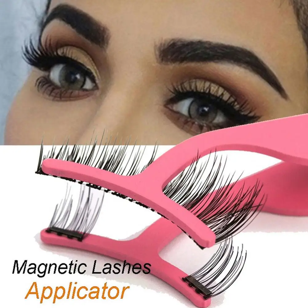 Tweezer Stainless Steel for Magnetic Lashes Portable Eyelash Applicator Widen Handle Ergonomic Eyelash False for Magnetic Lashes
