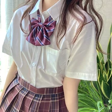 VEEKTIE Necktie Fashion Japanese JK/DK Style Striped School Uniform Ribbons Bow Tie for Boys Girls JK DK
