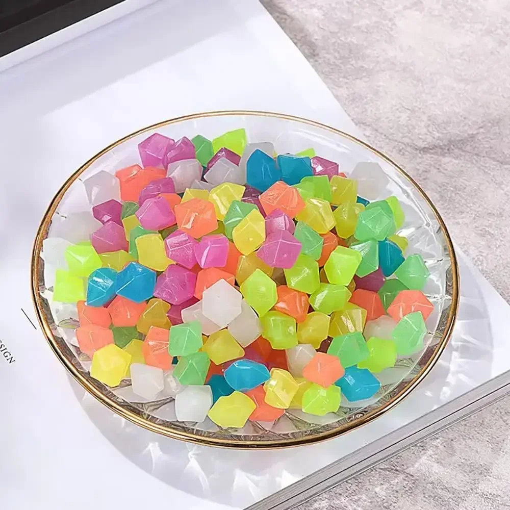 1 Bag-100g Glow in The Dark Stones Glowing Rocks Luminous Stone for Vase Fillers Fish Tank Aquariums Rocks Powered by Light