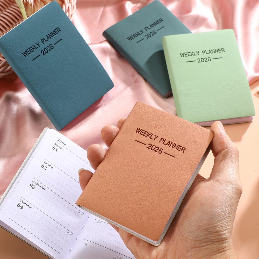 A7 Compact Morandi Color PU Cover Daily Planner - 2026 Edition