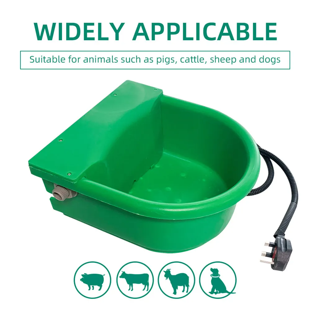 

5L Automatic Heated Cattle Drinking Water Bowl Floating Ball Type Rodent Drinker Horse Sheep Dog Dispenser Feeding Eqipment