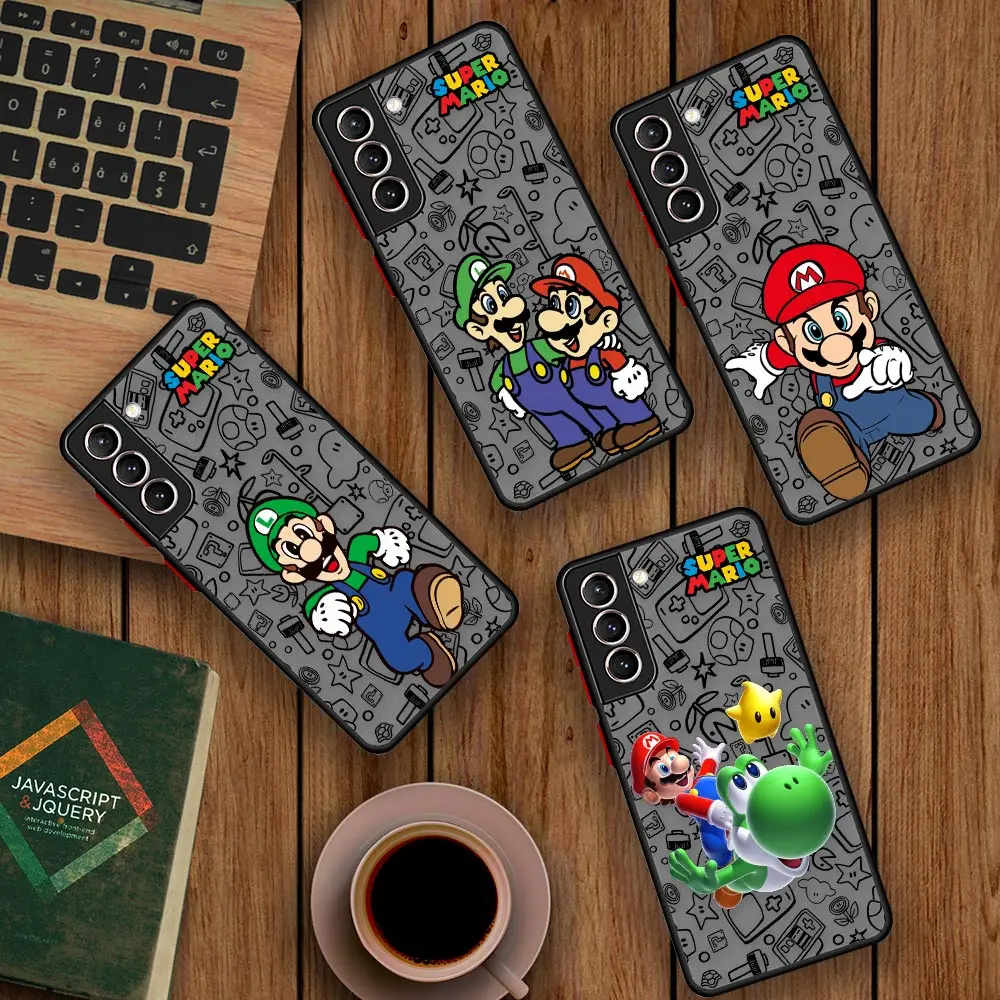 

Super-Classic-Game-M-Marios Galaxy S23 FE Fundas For Samsung S22 S20 Ultra S21 S23 FE S10 Lite S9 S8 Plus Translucent Phone Case