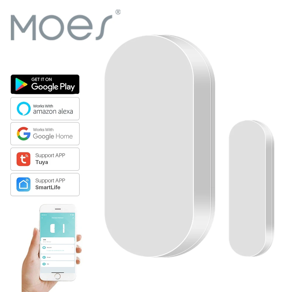 MOES Smart Tuya WiFi Zigbee Window and Door Sensor Door Open/Closed