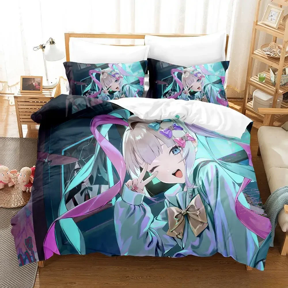 New 3D Print Anime Kawaii GirlsNEEDY GIRL OVERDOSE Bedding Set Cartoon Anime three-piece Set Adult Kid Bedroom Duvet Cover Sets