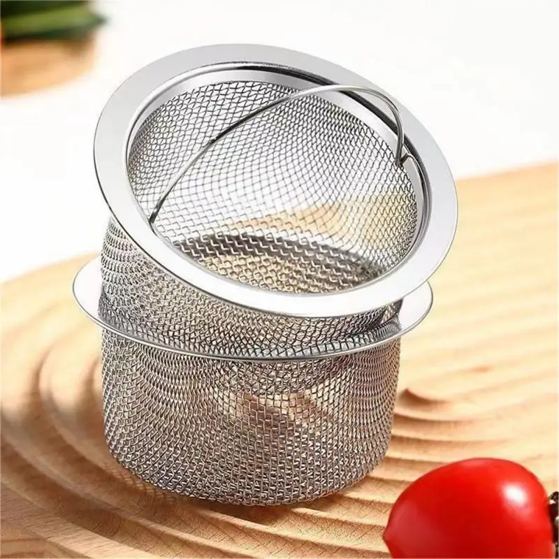 Kitchen Sink Stainless Steel Filter Sewer Mesh Strainers Disposable Sink Filter Mesh Bags Bathroom Floor Drain Hair Waste
