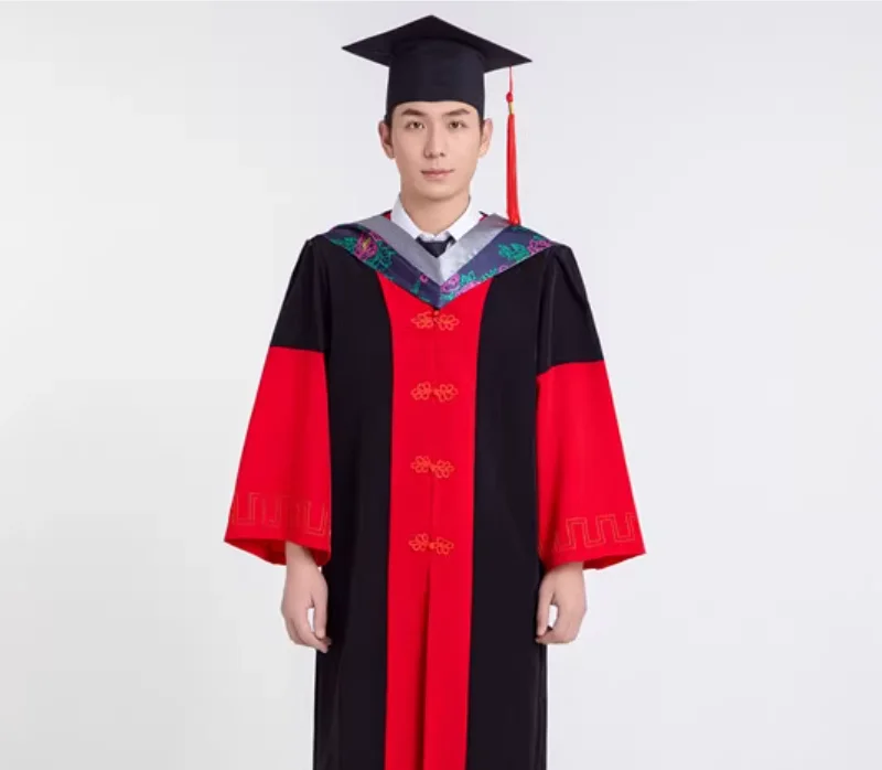 대학 튜터 졸업복 멘토 가운 빨간 가운 의사 학교
