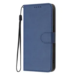 Leather Wallet Flip Case with Magnetic Closure - Stylish Protective Card Holder Phone Cover for Motorola Moto G86 (Blue)