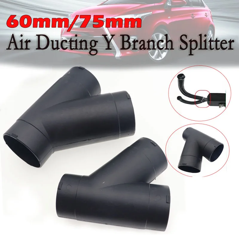 Air Vent Ducting T Y L Piece Elbow Pipe Outlet Exhaust Connector 60mm/75mm For Webasto Diesel Parking Heater