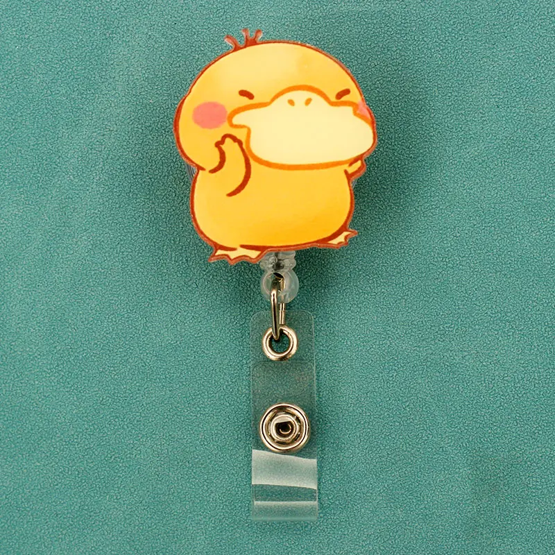 Retractable Badge Reel Cartoon Funny Magical Spirit Nurse Workers ID Holder Girl Boy Retractable Name Card Holder