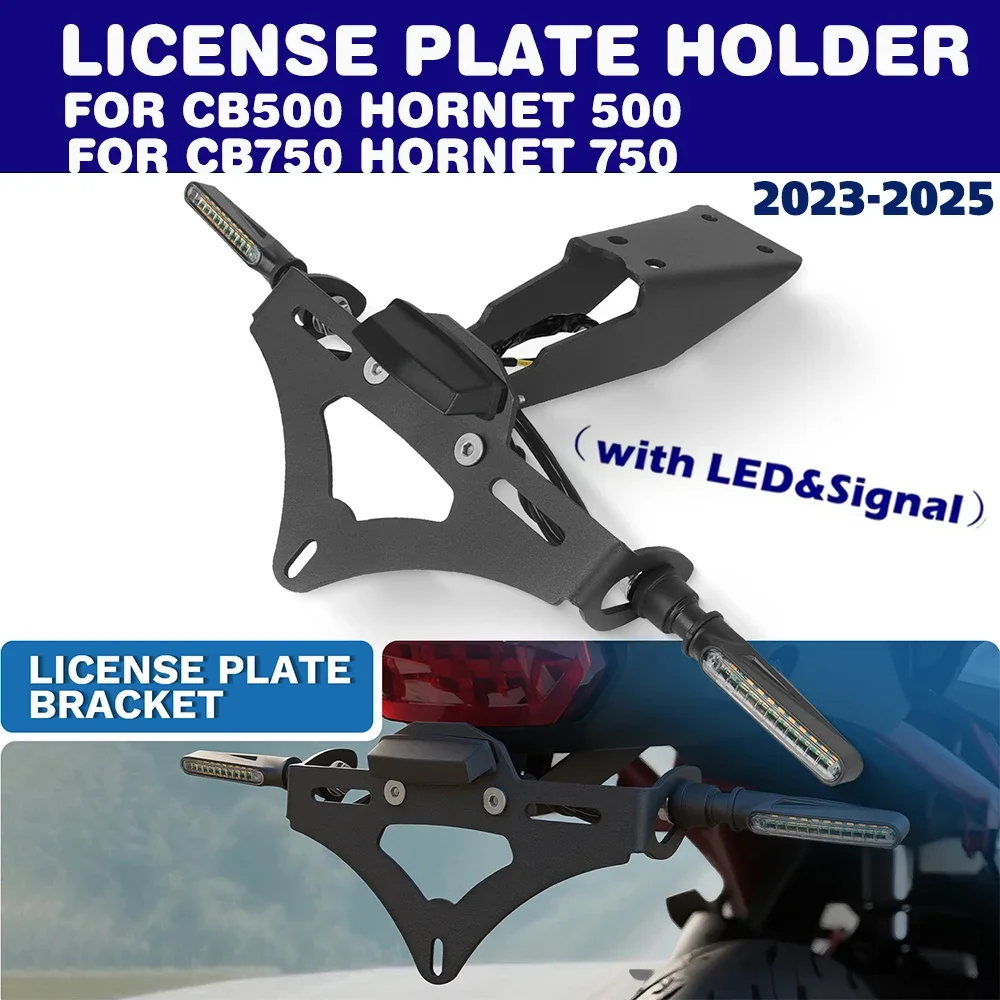 CB500 750 License Plate Holder For Honda CB750 Hornet Rear Tail Tidy Fender Turn Signal Led Light CB500 Hornet 500