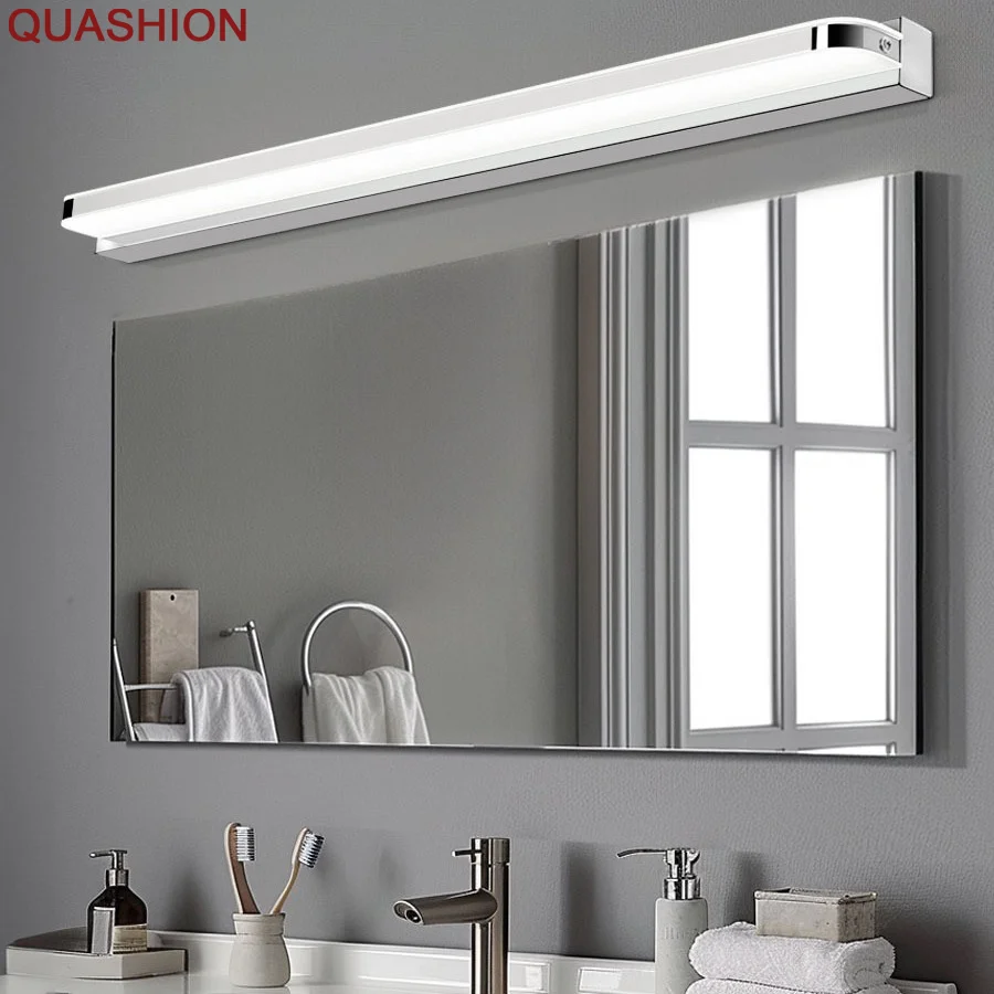 LED Mirror Headlight Bathroom Vanity Mirror Light Room Wall Lamp Modern Simple Toilet Mirror Cabinet Mirror Front Wall Light