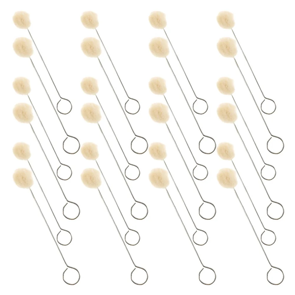 60Pcs 양모 염색용 브러쉬 금속 손잡이 어플리케이터 가죽 공예 직물 염색 공예 도구 가구 자동차 청소용