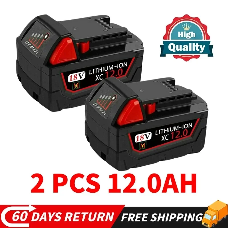 

For Milwaukee M18 Battery 18V 6.0Ah 9.0Ah Replacement Lithium Battery for Milwaukee M18 48-11-1815 48-11-1850 2604-22 Battery
