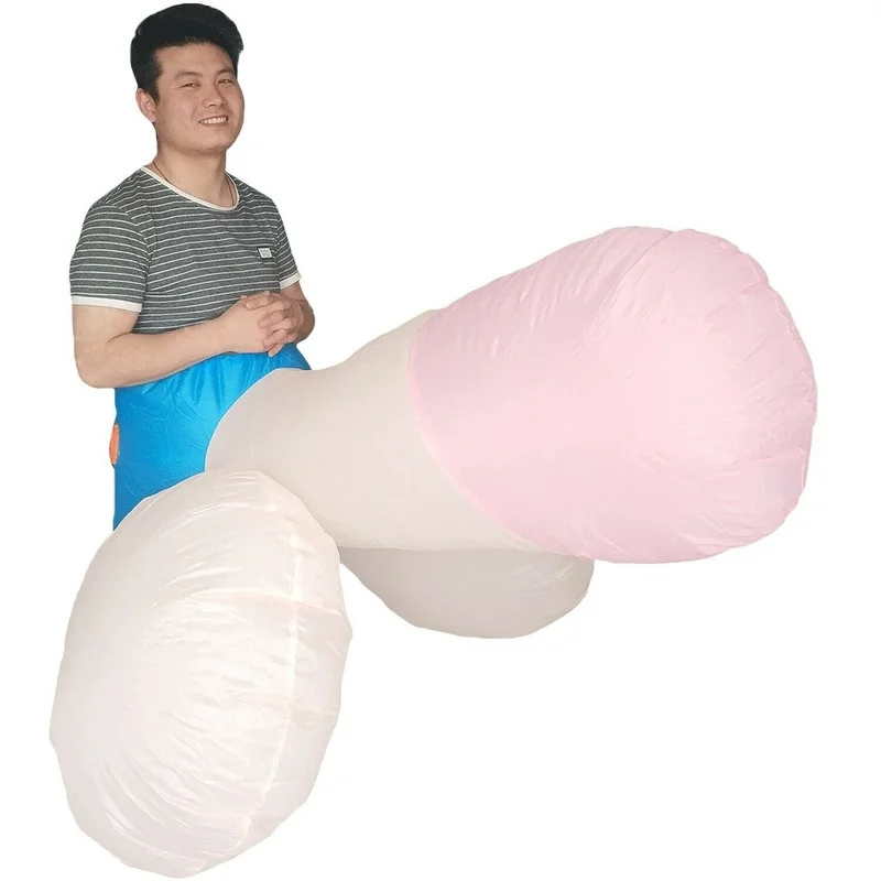 Adult Inflatable Willy Penis Costume Outfit Suit Hen Stag Halloween Costume