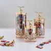 Glass Candy Jar Table Centerpiece Candy Container Luxury Candy Jar with Lid for Dessert Dried Fruit Snacks 1