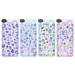 Sweet Candy Pets 3D Puffy Stickers - Set of 3 or 6 for Scrapbooking, DIY, and Stationery (4 pcs mixed design)