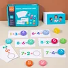 Montessori Math Wooden Toys Addition Subtraction Teaching Aids Preschool Learning Education Toy Digital Puzzles Toddlers Gifts 1
