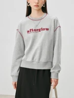 ZIQIAO Letter Embroidery Sweatshirt Casual Pants Set For Women 2024 Autumn Winter New Design Warm Sweatshirt Pants 24ZQ94197 1