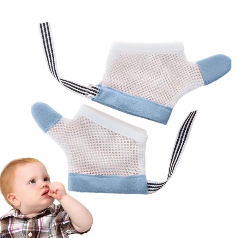 Stop Thumb Sucking For Kids 1 Pair Bite-Resistant Thumb Sucking Guard Adjustable Breathable Sucker Stopper And Finger thumb sucking guard
