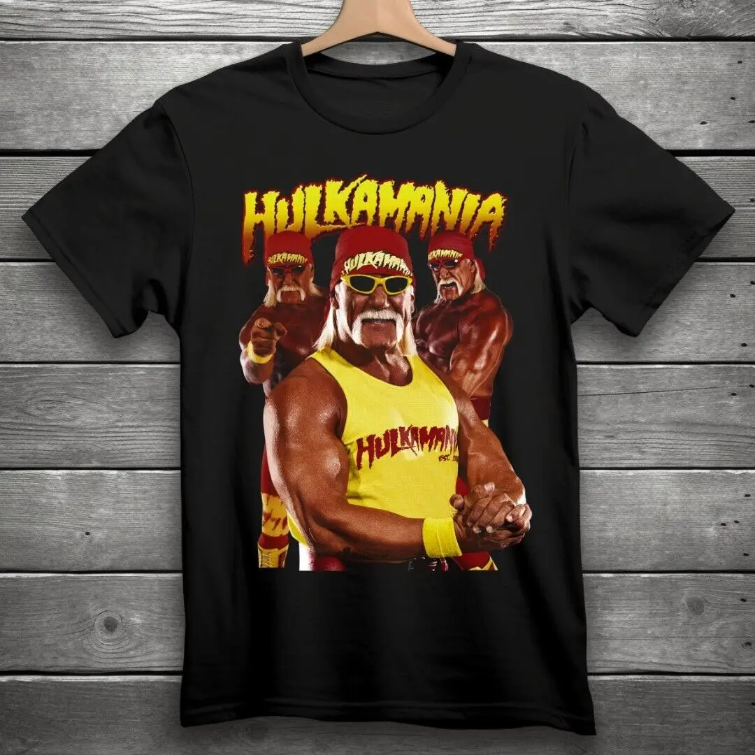 

Hulk Hogan Hulkamania Wrestling T-Shirt Black WWE