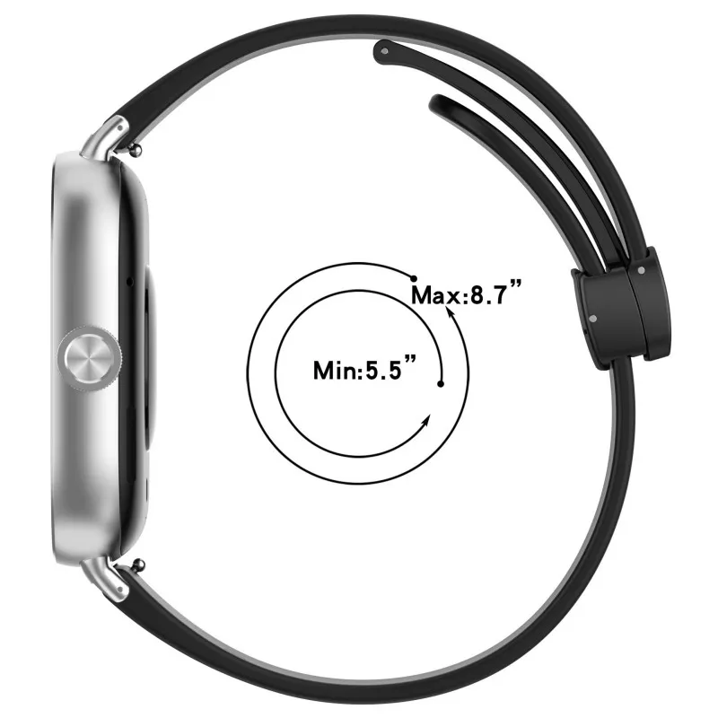 Silicone Magnetic Strap Loop Bracelet for Smartwatch Wristbands