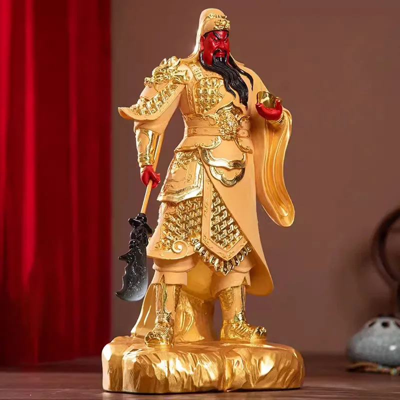 Buddhist Deity Figurine for Home Decor, God of Wealth, Guan Yu Statue, Domineering Buddha Ornament, Worship Buddha