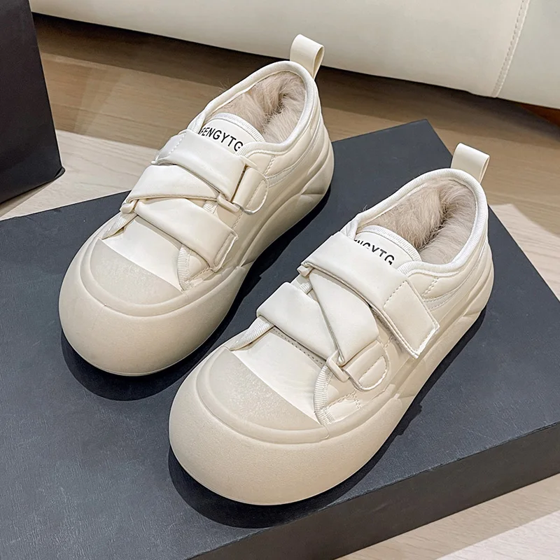 

Повседневные женские туфли, женская обувь, подходящая ко всему обувь с закрытым носком и круглым носком, осенне-зимние туфли с перекрестными вставками, новые базовые туфли на липучке L