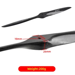 High - Strength Carbon Fiber Propeller for Electric Airplanes - Enhanced Performance and Precision (PHM2710Y - CF)