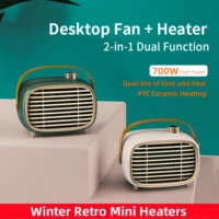700W High Power Fan Heater PTC Ceramic Fast Heating Winter Portable Electric Heater Bedroom Office Home Warmer Dual Use 1
