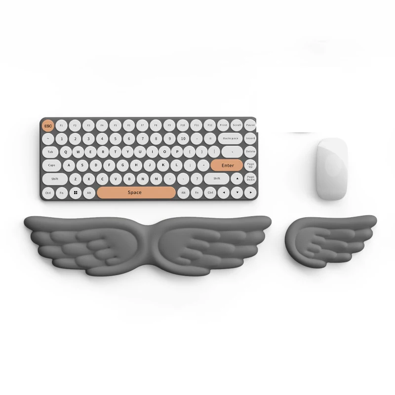 wzgae Mechanical Keyboard, Mouse, Wrist Rest, Computer Keyboard, Laptop, Angel Wing, Memory Foam, Mouse Pad Wrist Support 12 Sa83bc4e319884f5a9bb1014f22c450cbf
