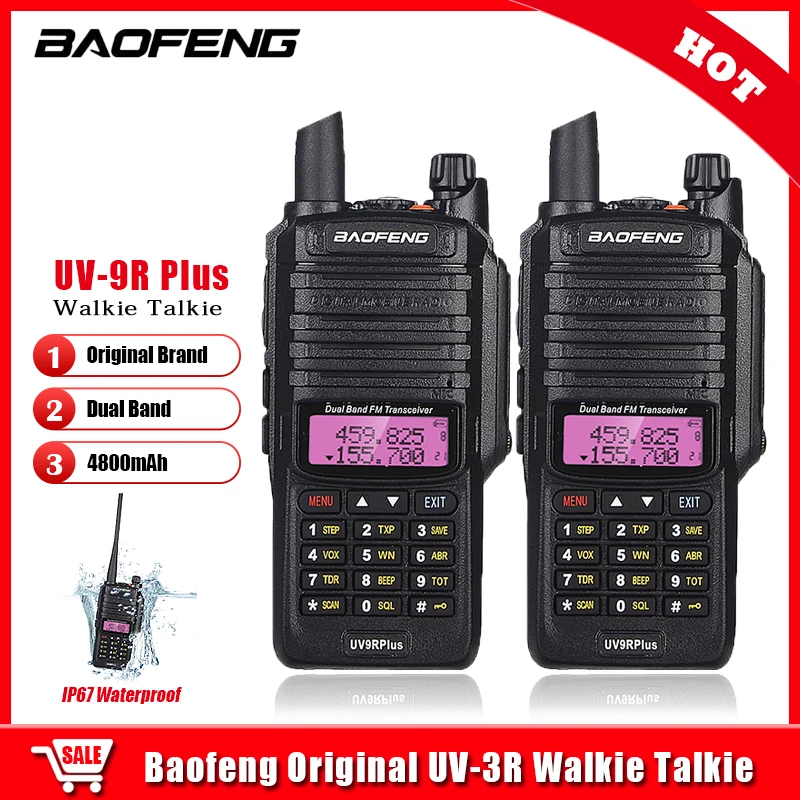 Baofeng 2 шт. оригинальная ранняя рация IP67 водонепроницаемая Двухдиапазонная
