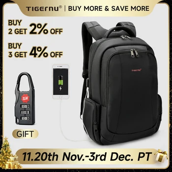 Tigernu Men Backpack 14 15.6 17.3inch Laptop Backpack Bags For Men Anti Theft Bags School Backpack Male Travel Backpack Knapsack