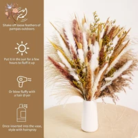 Natural Dried Pampas Grass Decor Bouquet Wedding Flowers