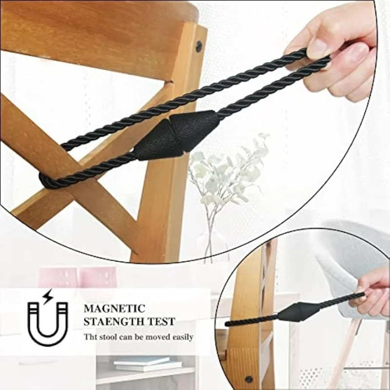 Modern Magnetic Curtain Laces Hand-Woven Laces Bedroom and Living Room Easy to Use and Fashionable Home Decoration Curtain Accessories 2 Pieces