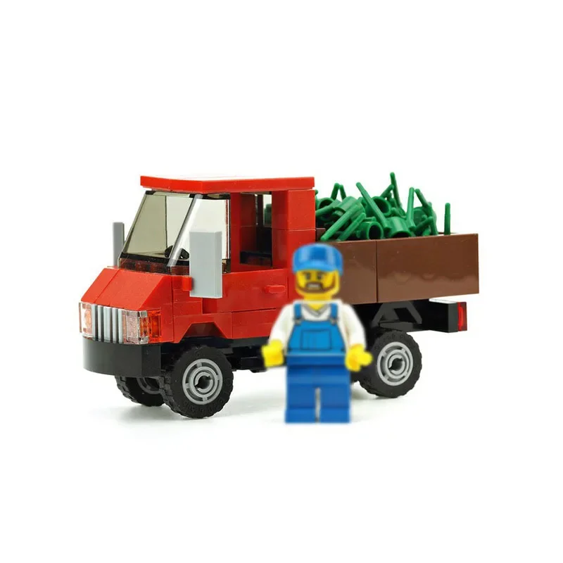 Mini Red Truck Moc Building Blocks Compatible Lego Small Particles Educational Puzzle Toy 14908 Interconnecting Blocks