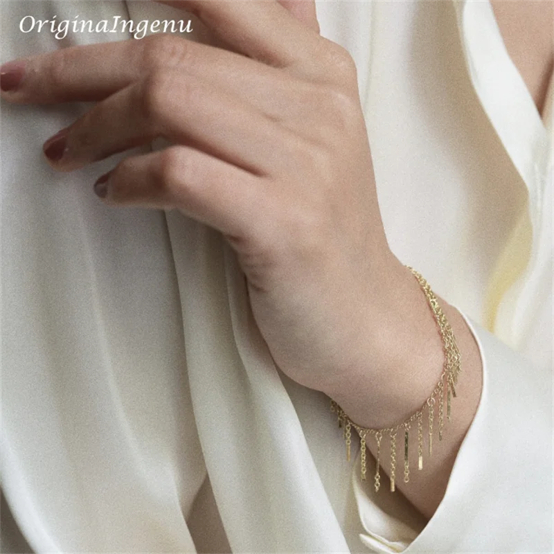 Gold Bracelet Chain With 2 Circles | Stainless Steel | MIAJWL – Mia Bijoux