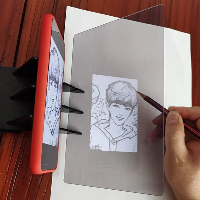 1pc Optical Clear Drawing Board, Portable Optical Tracing Board Image Draw Board Tracing Drawing Projector Painting Board 3