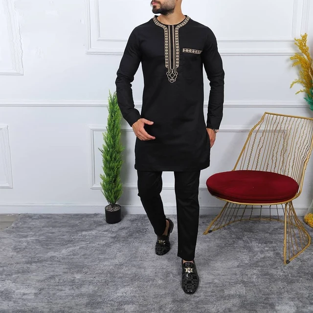 Emeka 2 Piece Embroidered Dashiki Outfit